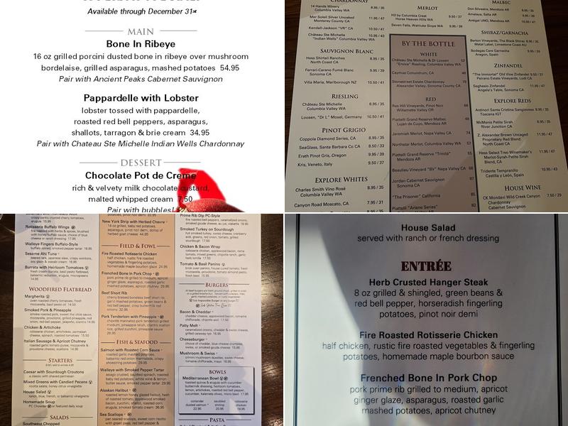 Porter Creek Hardwood Grill Menu