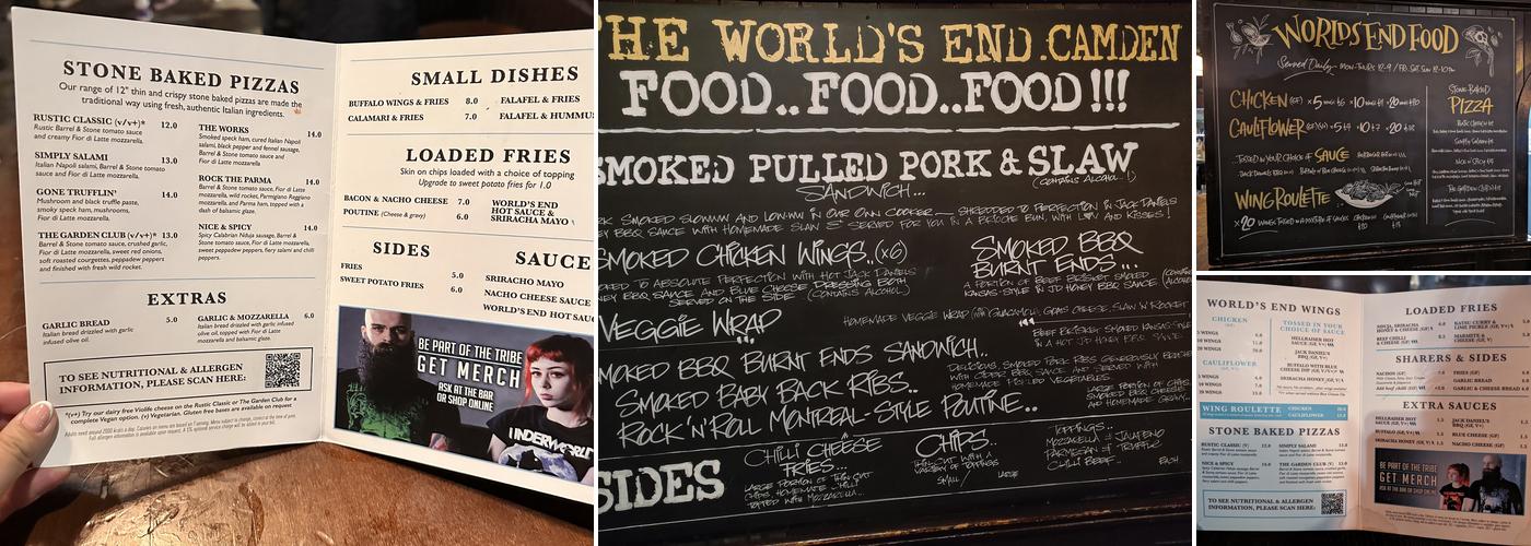 The World's End Menu