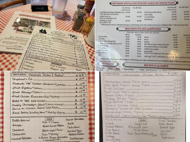 Big Ed's City Market Restaurant Menu
