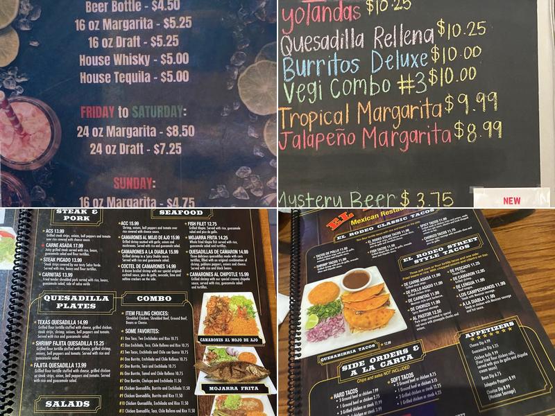 El Rodeo Mexican Restaurant Menu