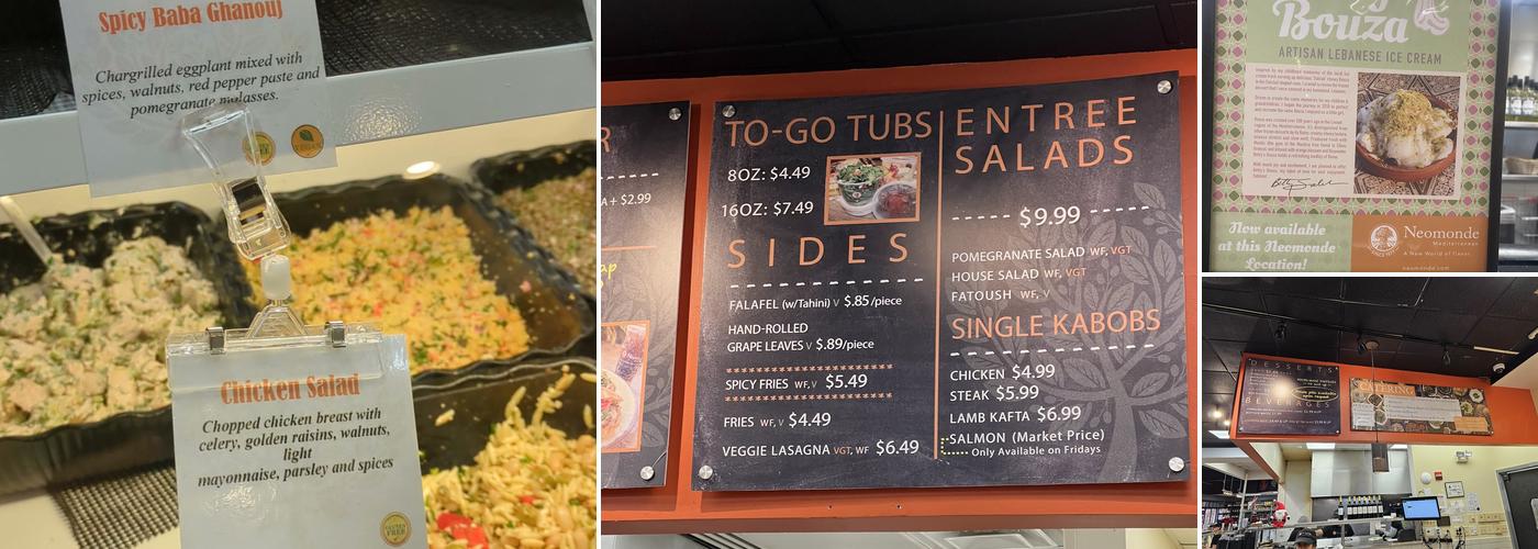 Neomonde Mediterranean Raleigh Menu