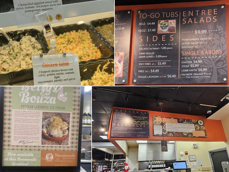Neomonde Mediterranean Raleigh Menu
