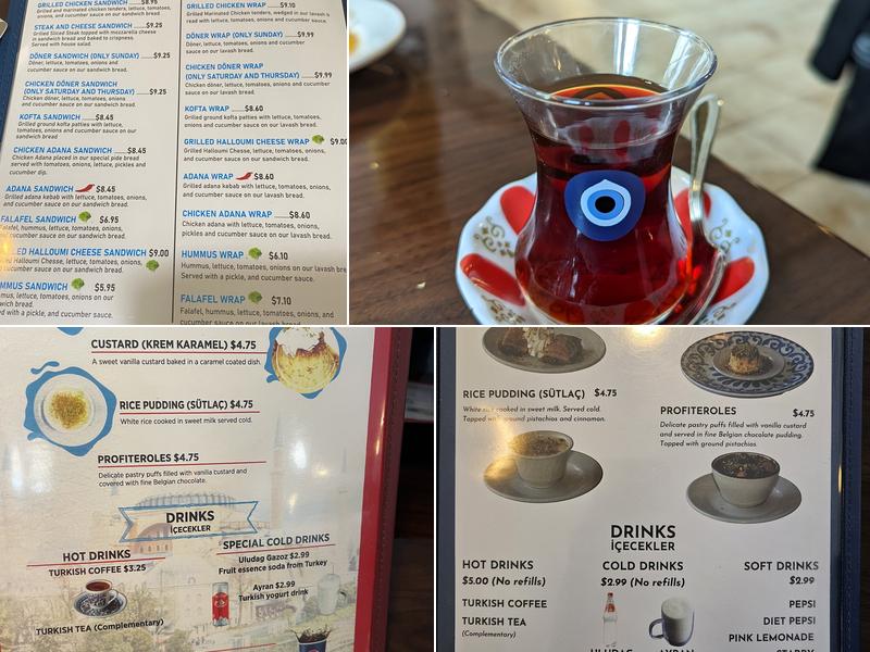 Bosphorus Restaurant Menu