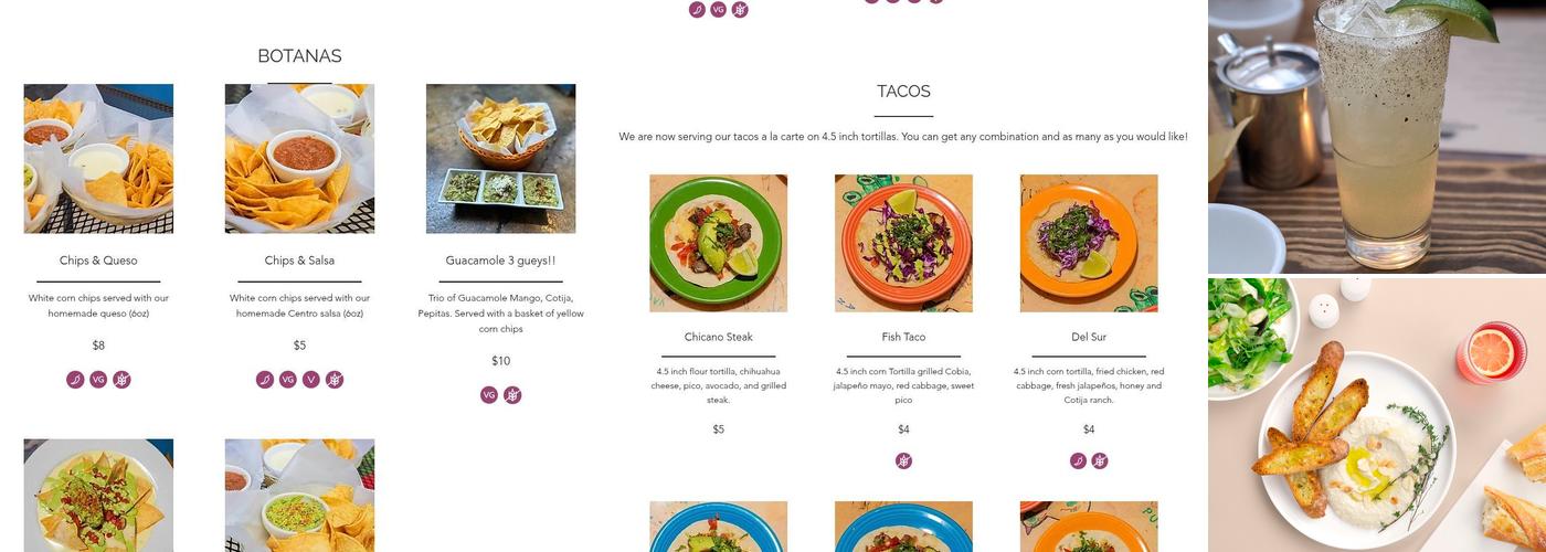 Centro Menu