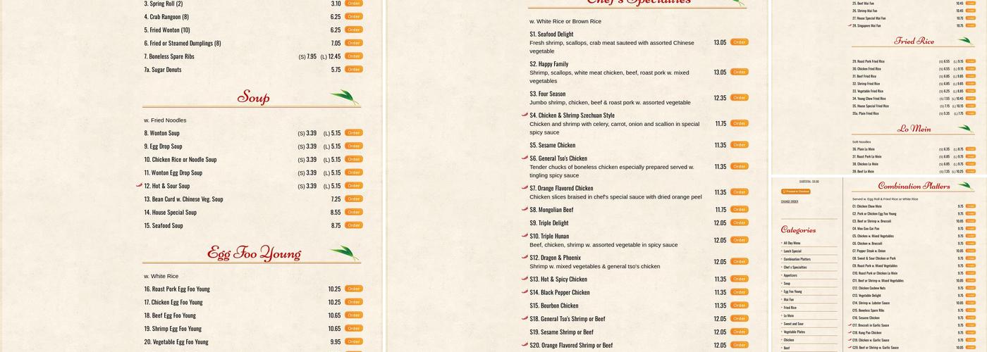 Panda House Menu