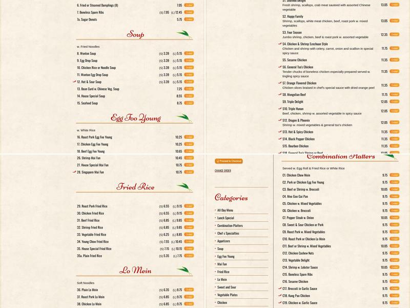 Panda House Menu