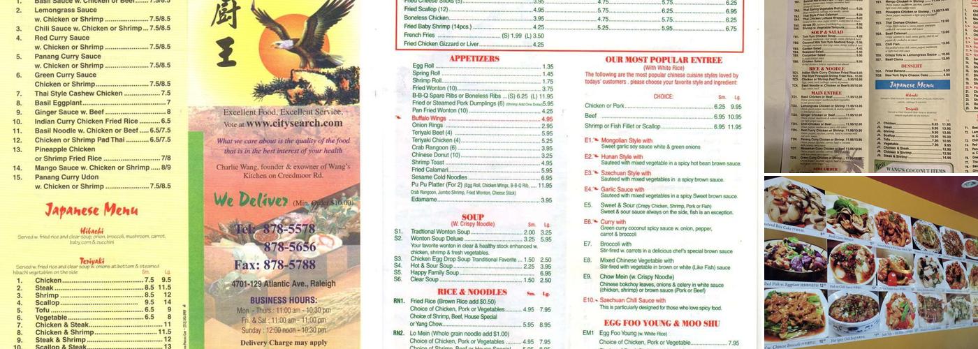Wang's Kitchen Menu