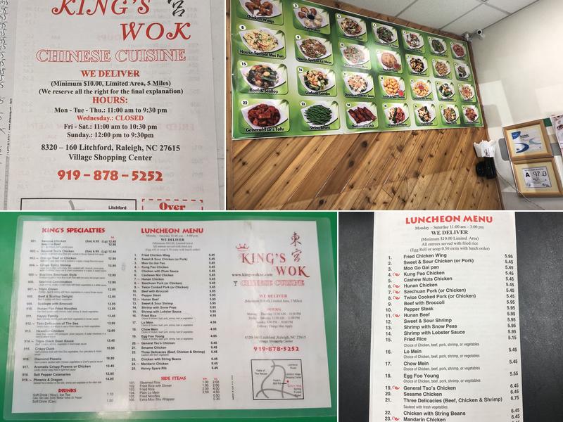 King's Wok Chinese Restaurant Menu