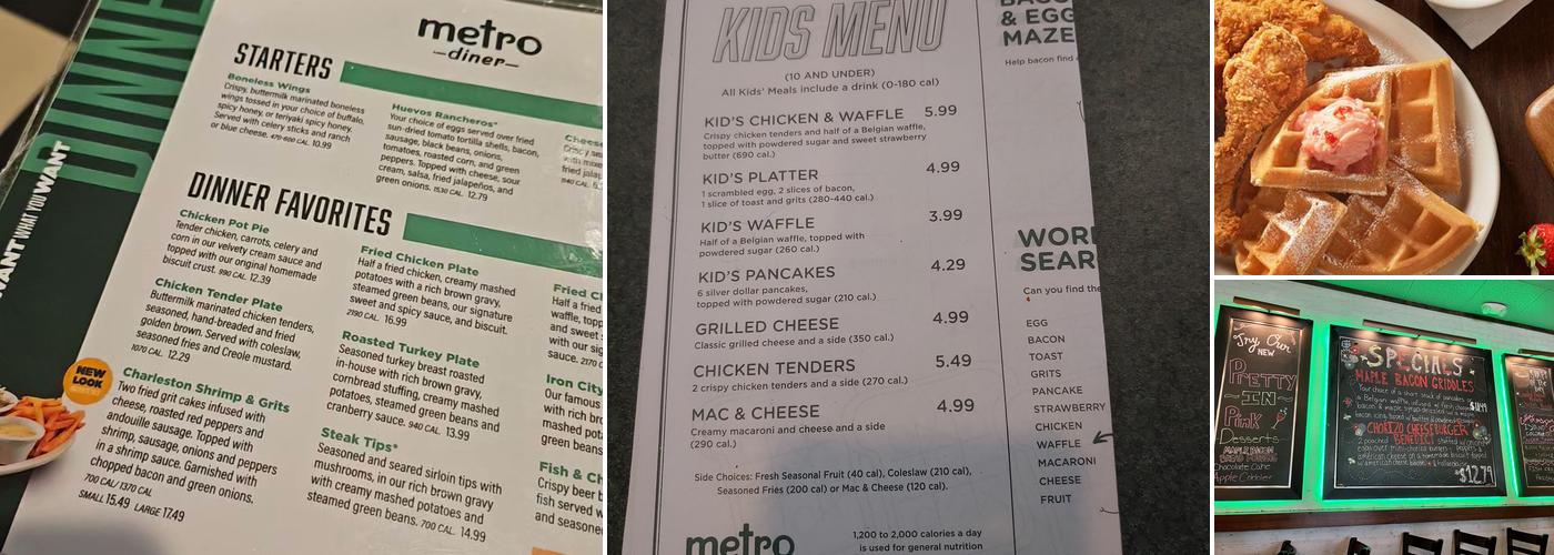 Metro Diner Menu