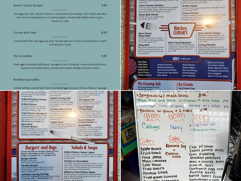 Rockin' Comet Diner Menu