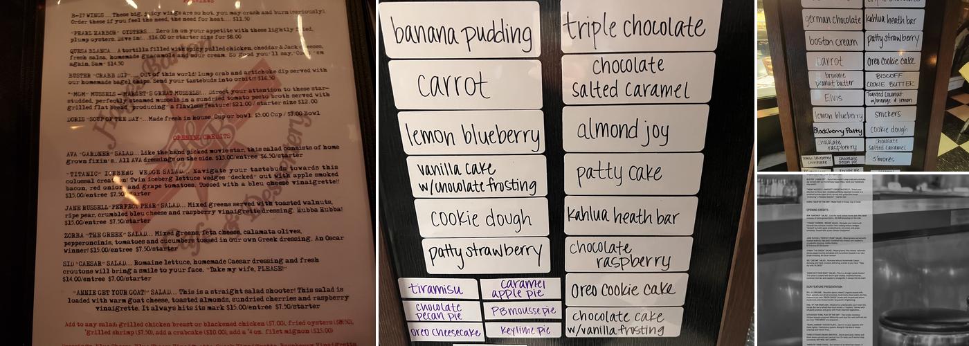 Hayes Barton Cafe & Dessertery Menu