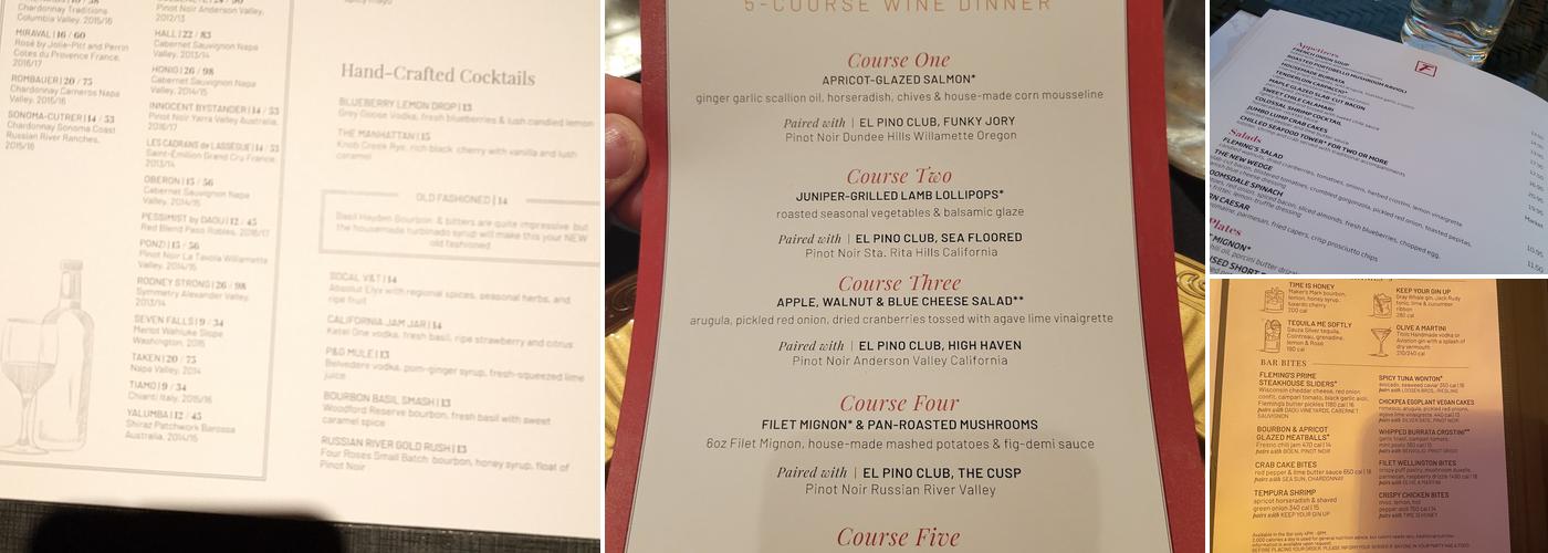 Fleming’s Prime Steakhouse & Wine Bar Menu