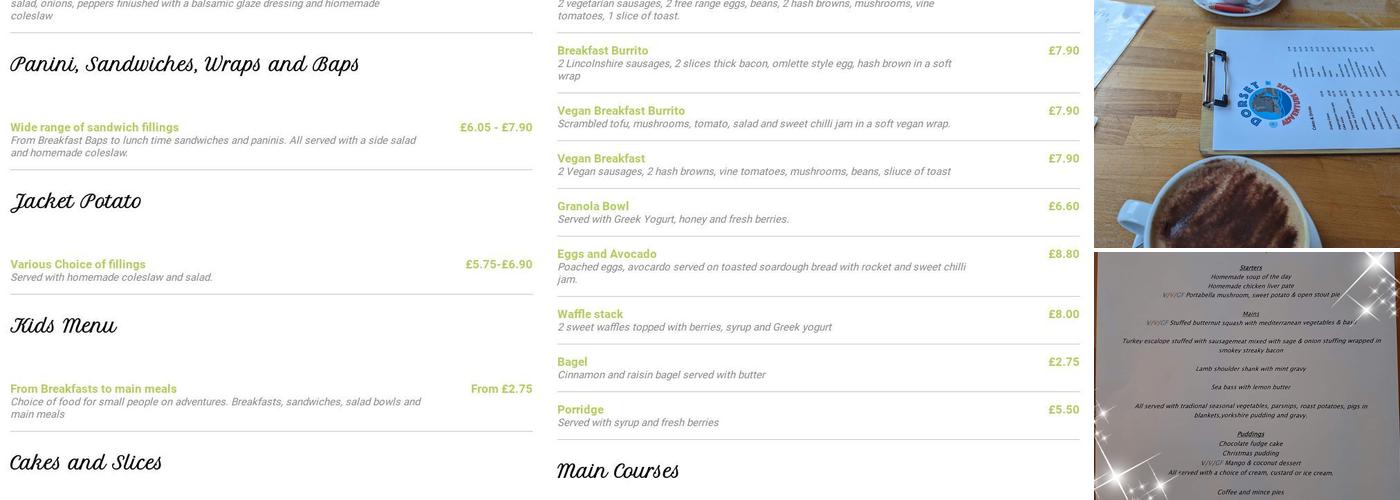 Dorset Adventure Cafe Menu