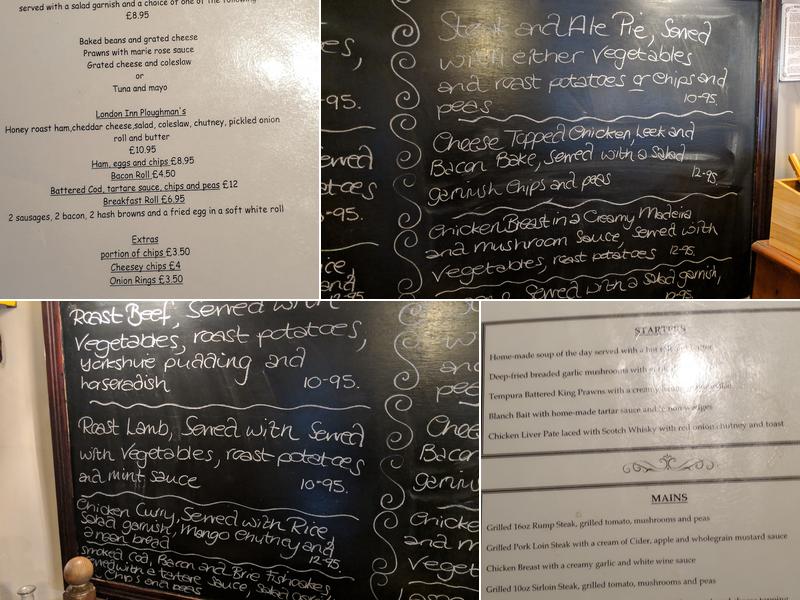The London Inn Menu