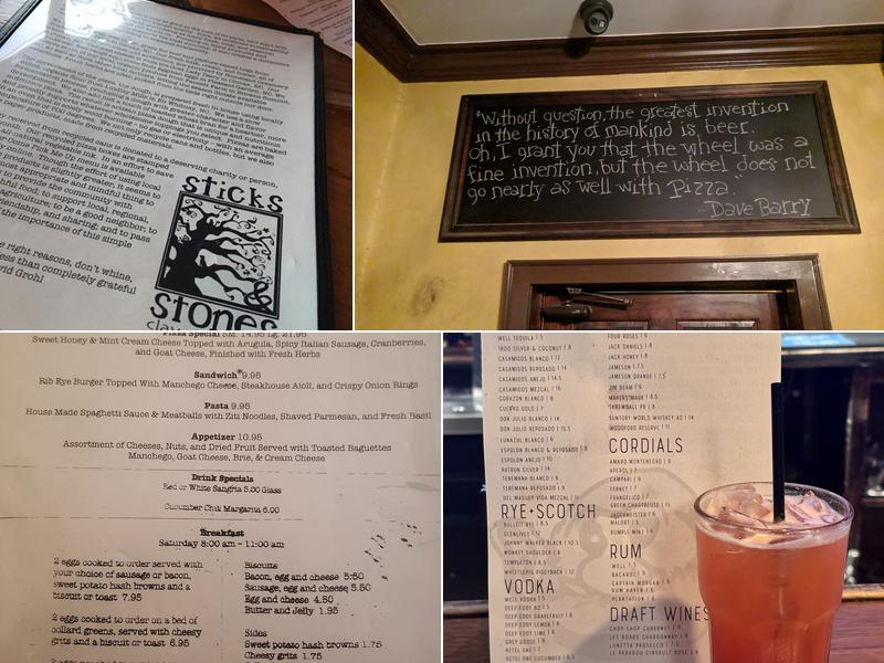 Sticks & Stones Menu