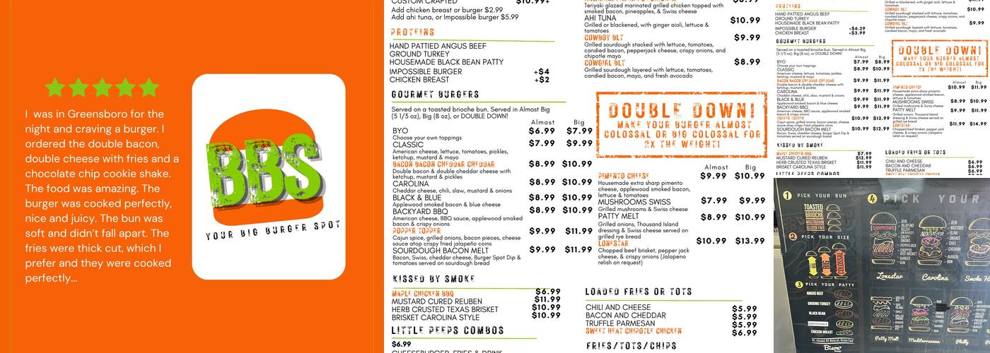 Big Burger Spot Menu