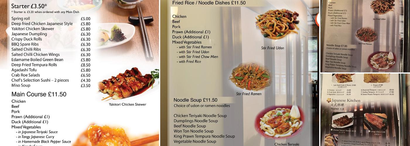 Sakura Japanese Restaurant Menu