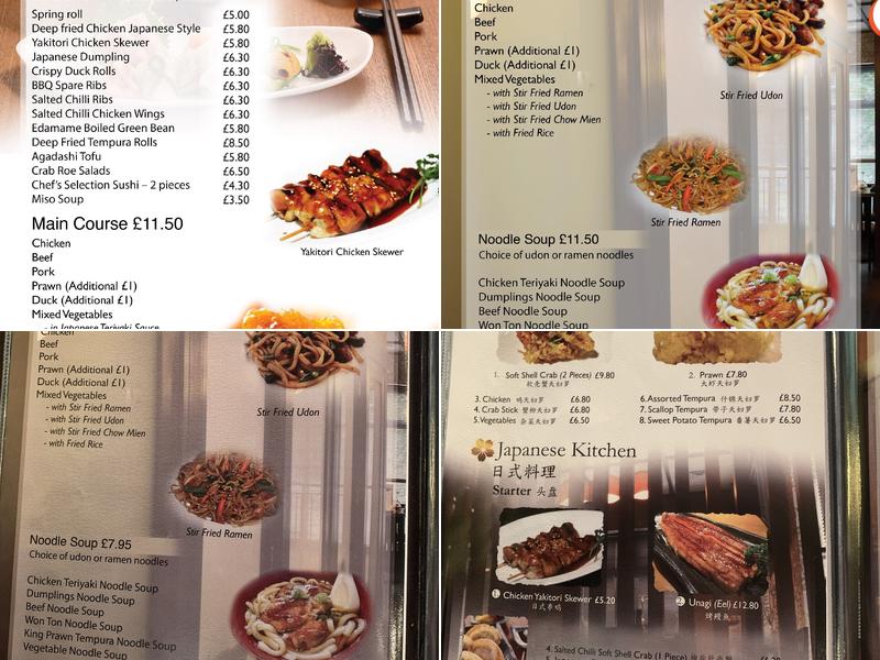 Sakura Japanese Restaurant Menu