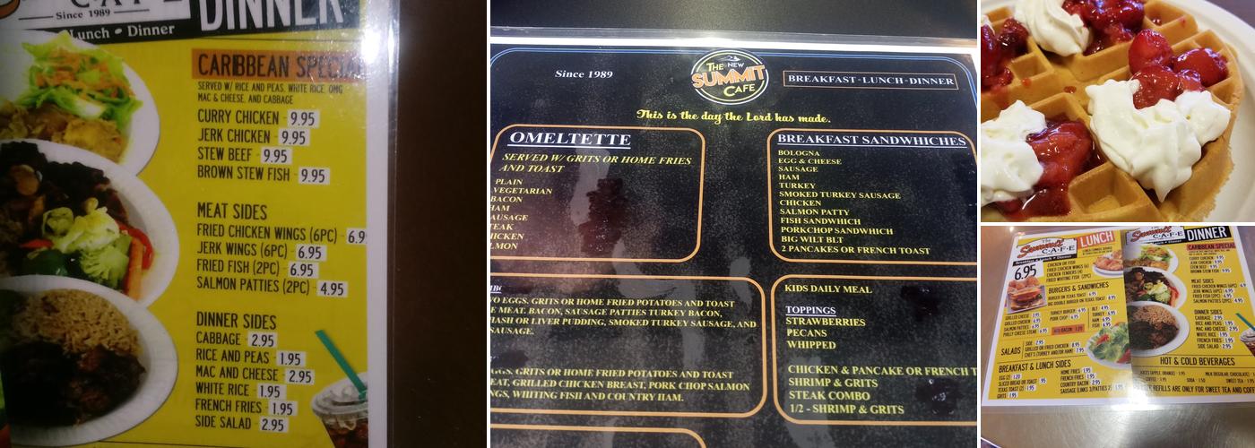 Summit Cafe Menu
