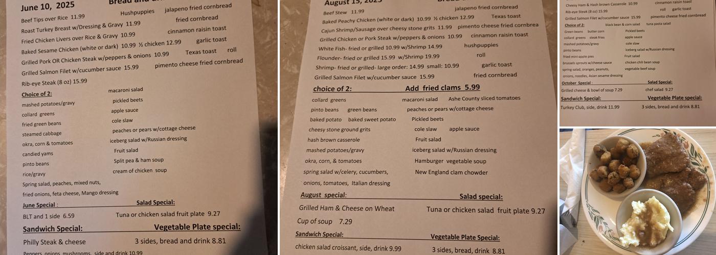 Coliseum Country Cafe Menu