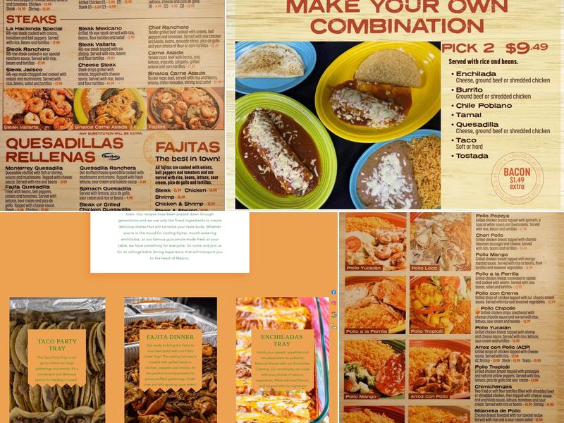 La Hacienda Mexican Restaurant Menu