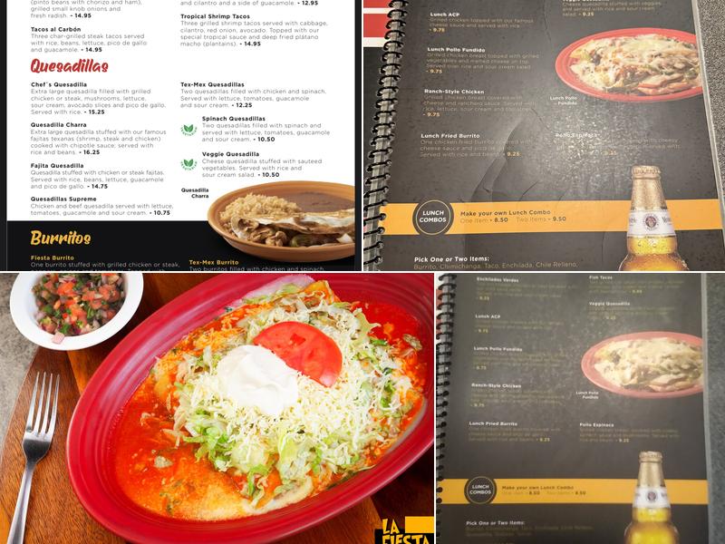 La Fiesta Restaurante Mexicano High Point Menu