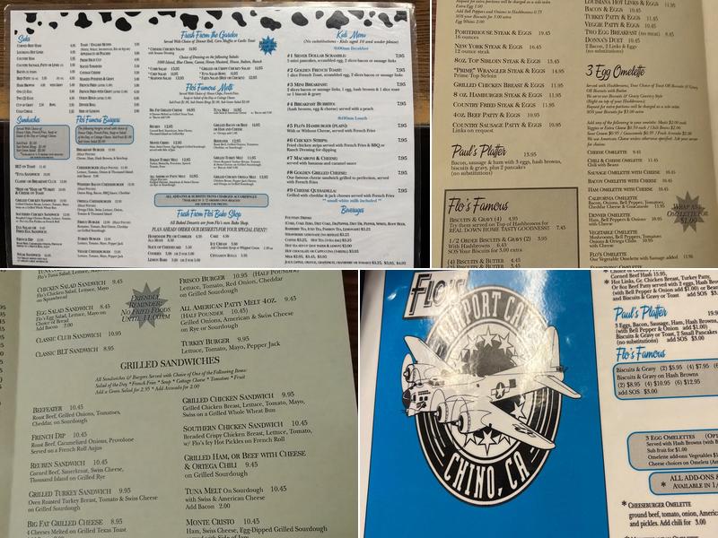 Flo's Airport Cafe Menu