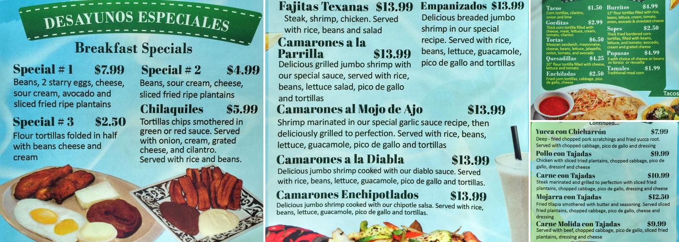 Coco Bongo International Bar & Grill Menu