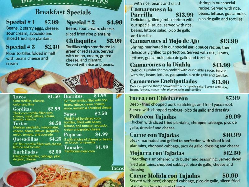 Coco Bongo International Bar & Grill Menu