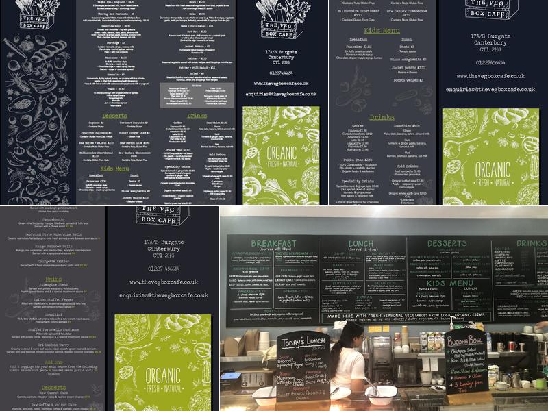 The Veg Box Cafe Menu