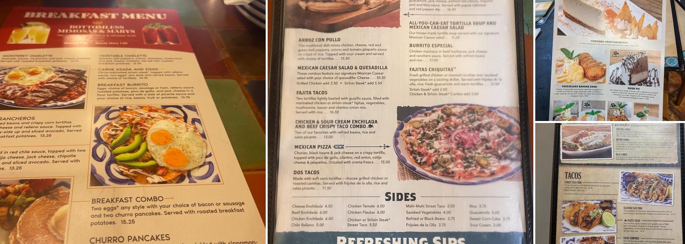 El Torito Menu