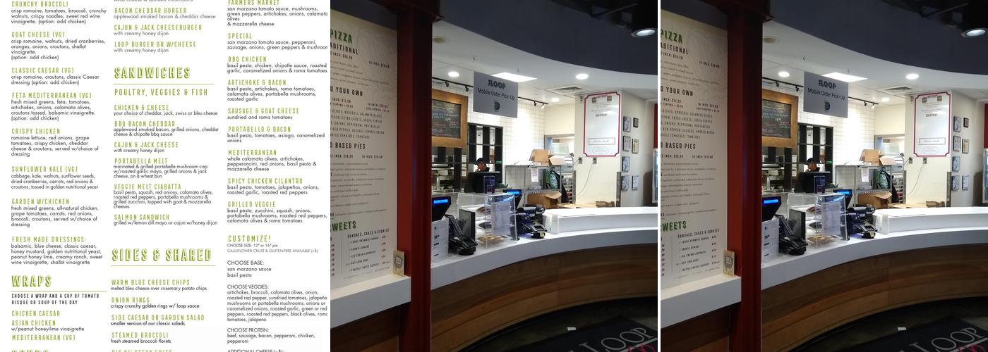 The Loop Restaurant Menu