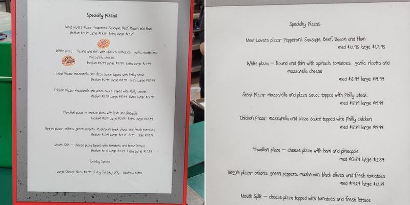 Italian Pizzeria Restaurant Roxboro Rd Menu