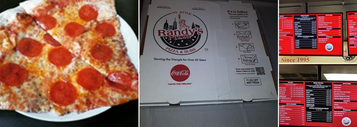 Randy's Pizza Menu