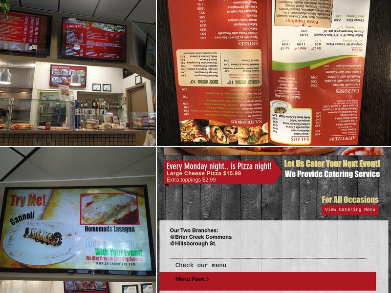 Slice of New York Pizza Menu