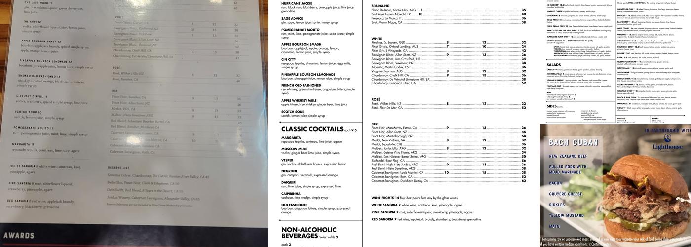 Burger Bach - Durham Menu