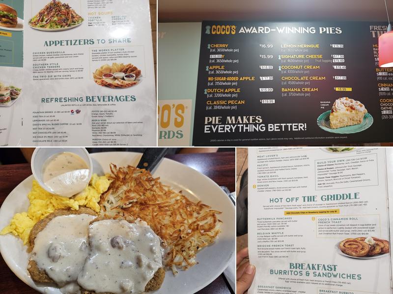Coco's Bakery Restaurant Menu