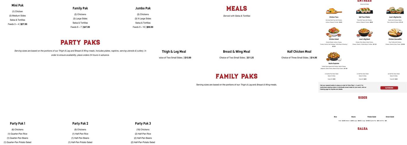 Juan Pollo Menu