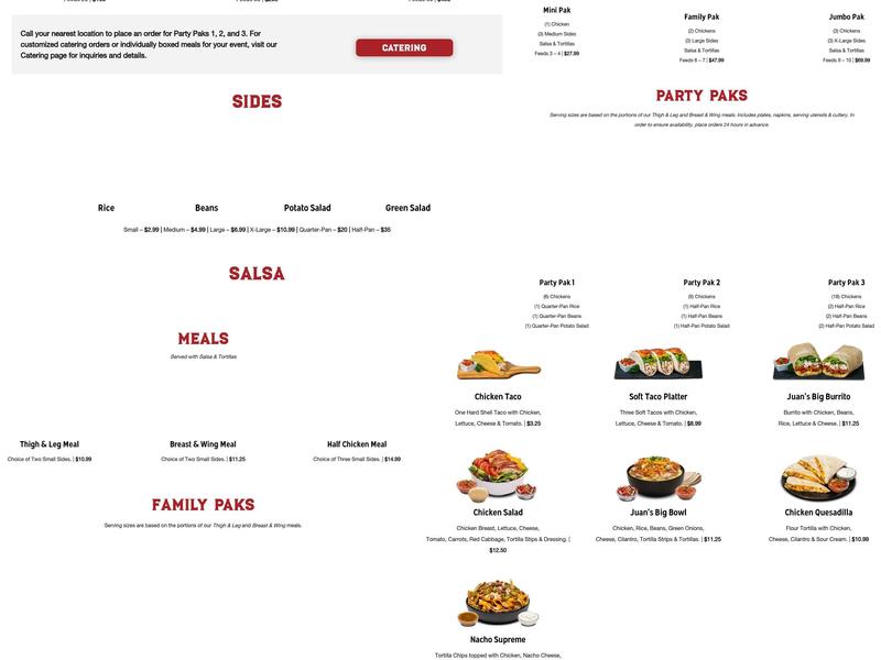 Juan Pollo Menu