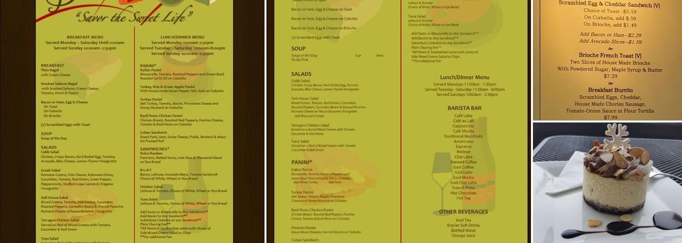 Dulce Cafe Menu