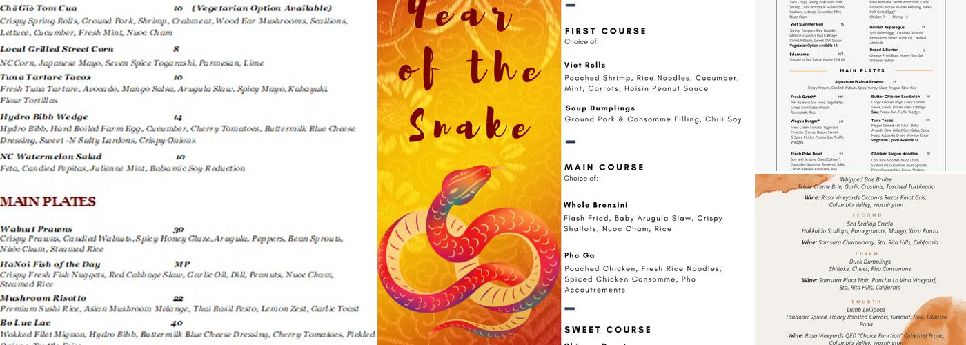 Elements Restaurant Menu