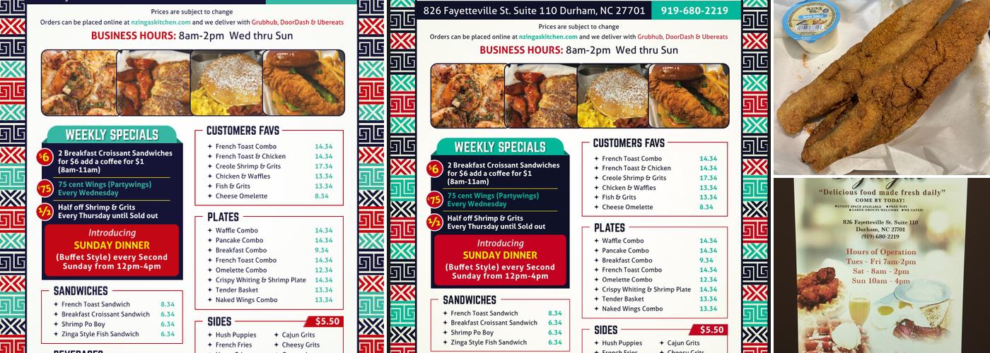 NZINGAS KITCHEN Menu