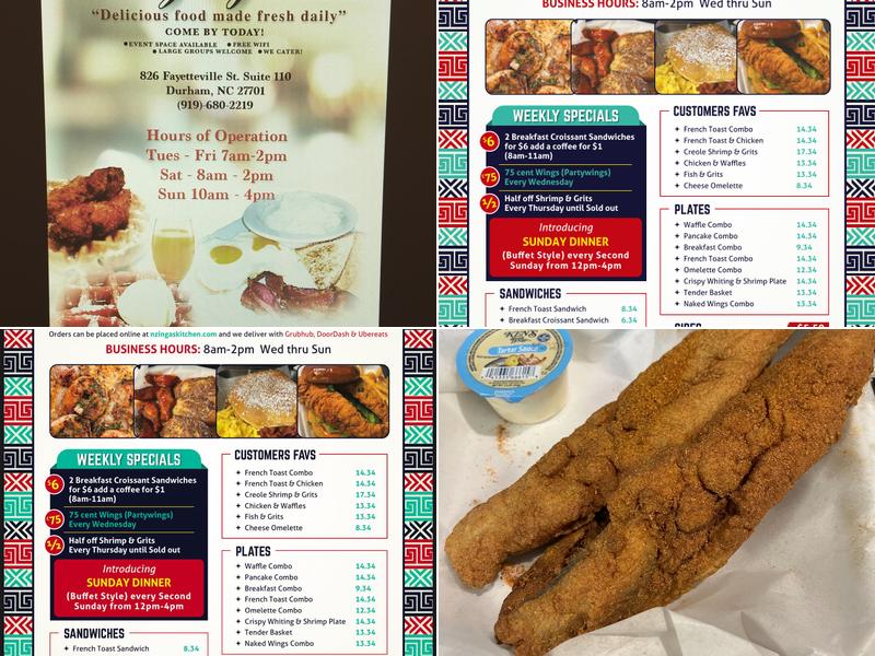 NZINGAS KITCHEN Menu