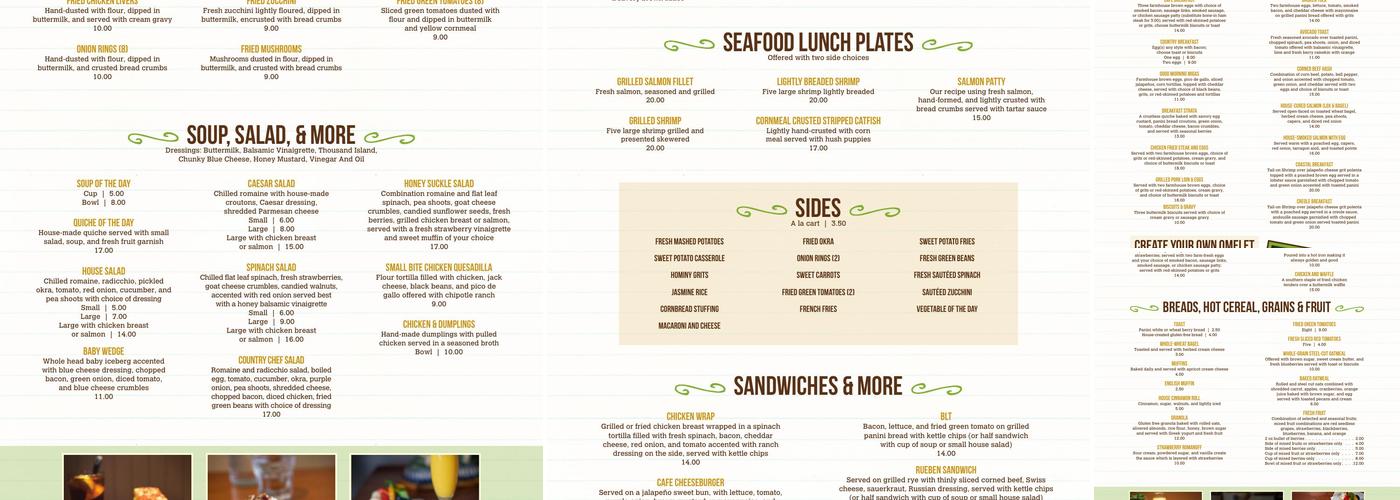 Buttermilk Cafe Menu