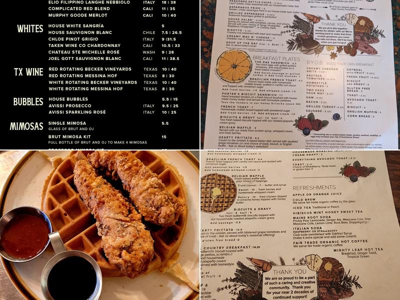 The Root Cellar Cafe Menu