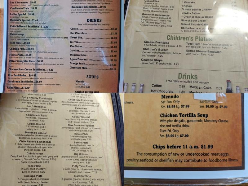 The Palm Mexican Restaurant Menu