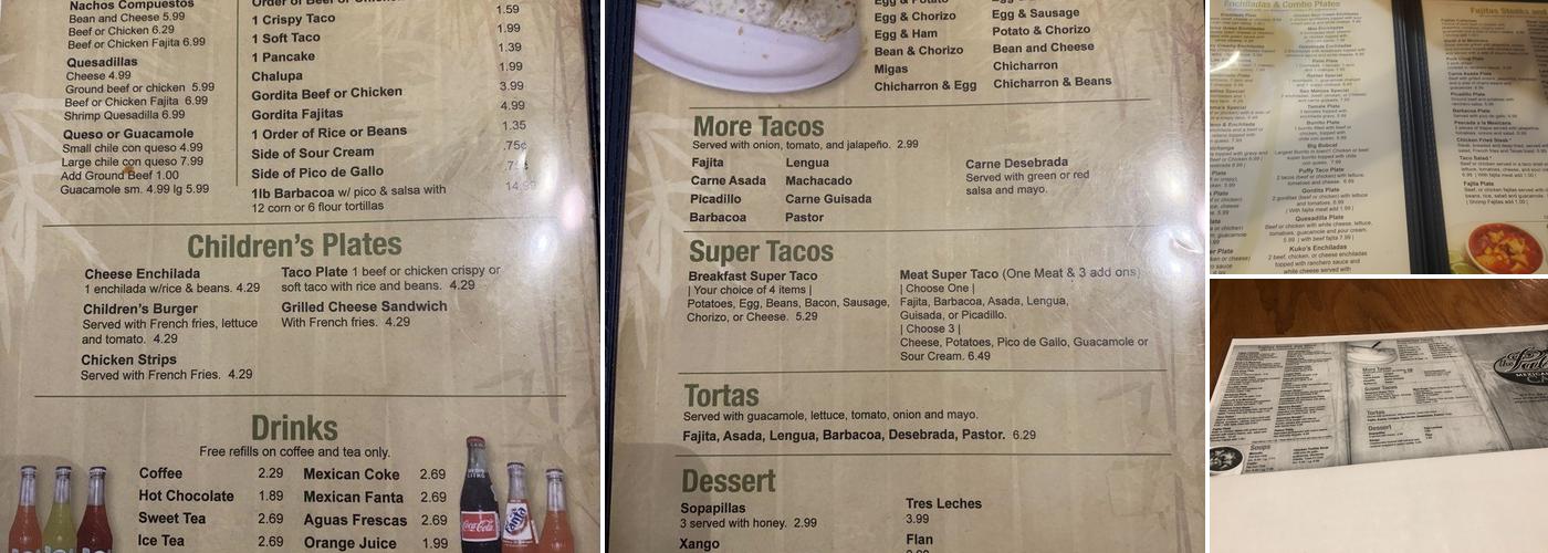 The Palm Cafe 2 Menu