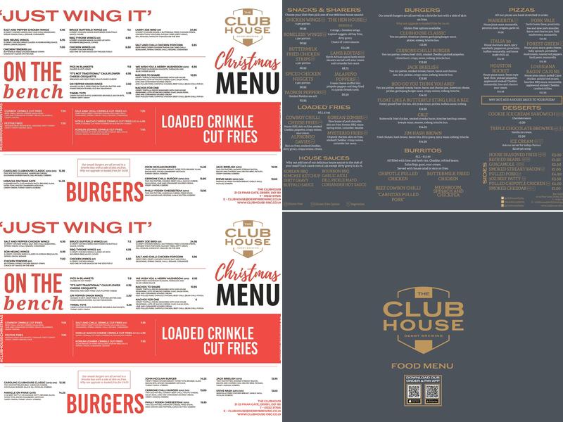 The Clubhouse Menu
