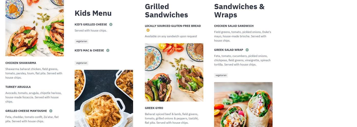 Saladelia - Marsico Hall @ UNC Menu