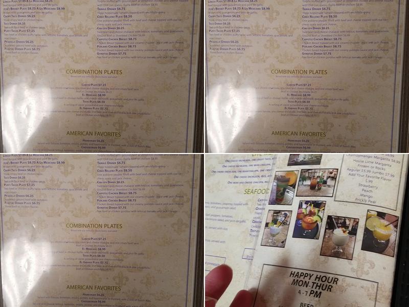 Reyna's Mexican Restaurant Menu